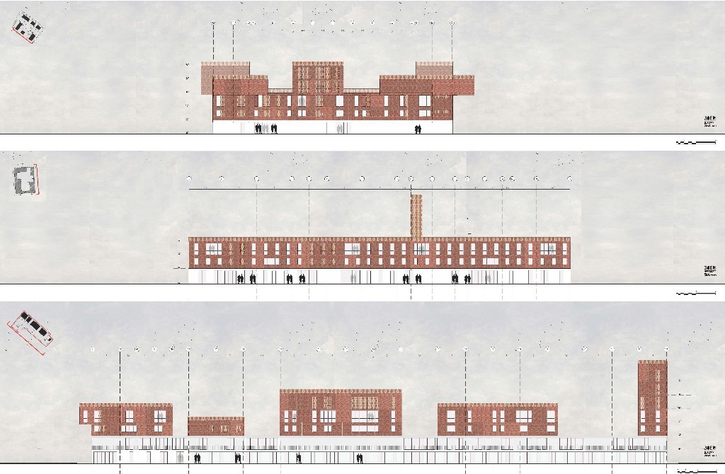 Prospetto delle tre scuole - Ph Credits Stefano Boeri Architetti